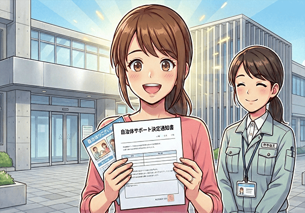 補助金申請をサポートする様子